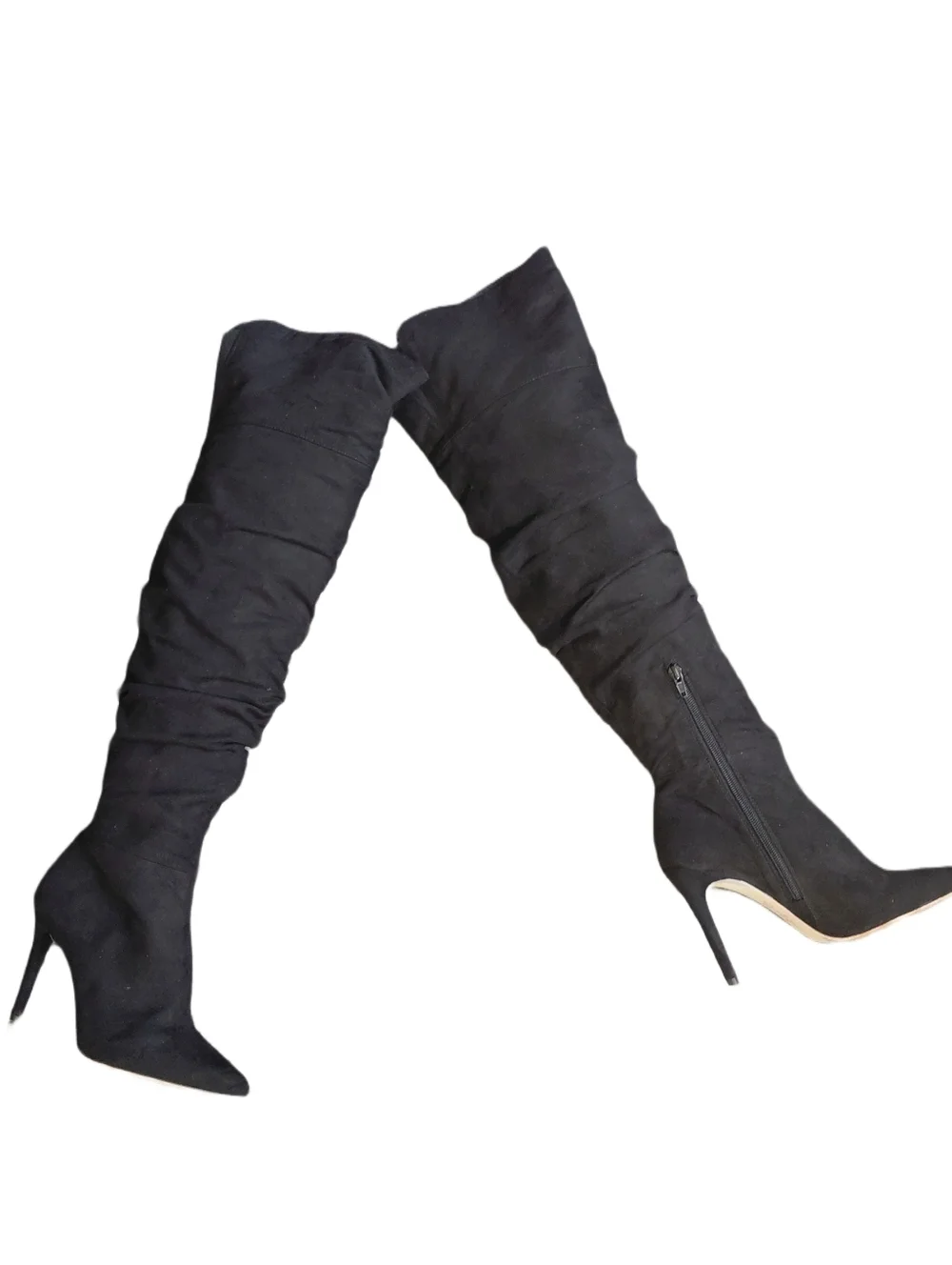 Jessica Simpson Black Suede Over-the-Knee Pointed Toe Boots Size 6.5